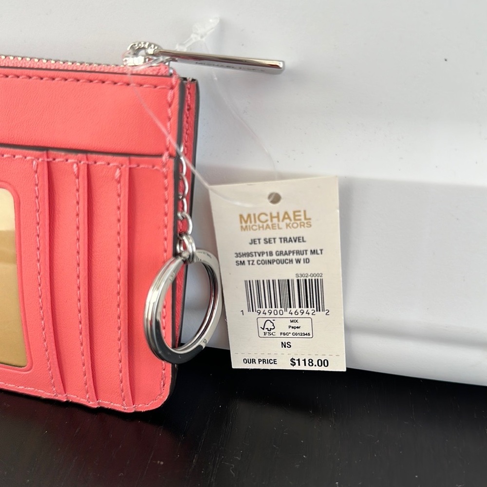 Michael Kors Jet set travel coin pouch ID key zip - Picture 4 of 8